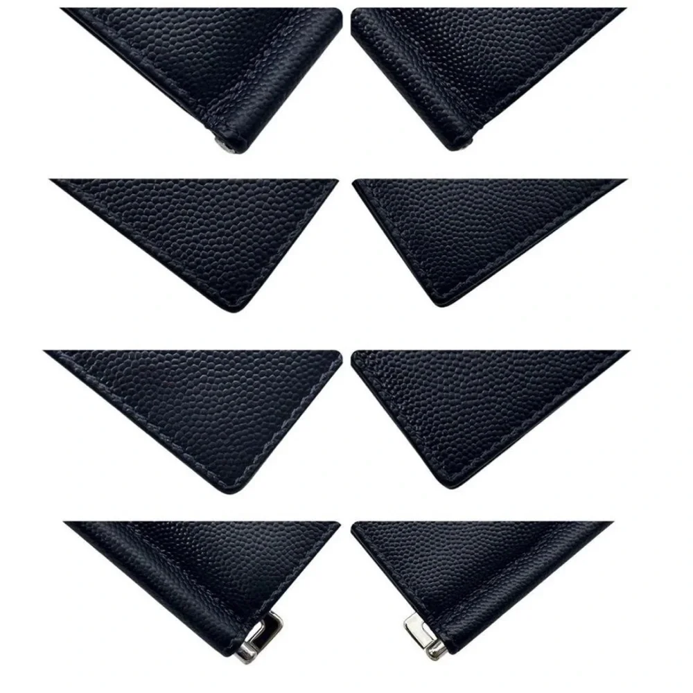 Saint Laurent Black Textured Money Clip